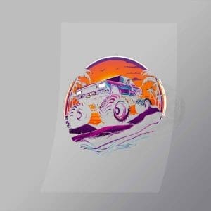 DCMT0019 Sunset Monster Truck 19 Direct To Film Transfer Mock Up