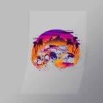 DCMT0020 Sunset Monster Truck 20 Direct To Film Transfer Mock Up