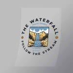 DCOC0029 The Waterfall Follow The Stream Direct To Film Transfer Mock Up