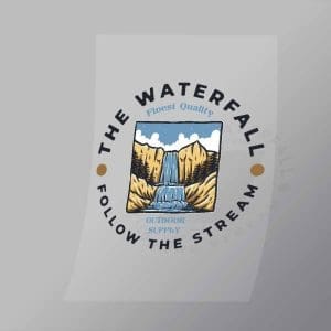 DCOC0029 The Waterfall Follow The Stream Direct To Film Transfer Mock Up