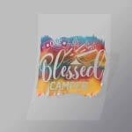 DCOC0035 One Blessed Camper Direct To Film Transfer Mock Up