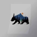 DCOC0047 Bear Back Mountains Direct To Film Transfer Mock Up