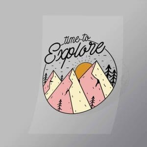 DCOC0059 Time To Explore Direct To Film Transfer Mock Up