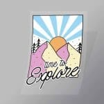 DCOC0064 Time To Explore Direct To Film Transfer Mock Up