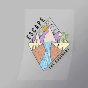 DCOC0066 Escape The Ordinary Direct To Film Transfer Mock Up