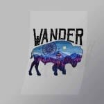 DCOC0079 Wander Bison Direct To Film Transfer Mock Up