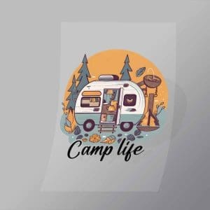 DCOC0086 Camp Life Direct To Film Transfer Mock Up