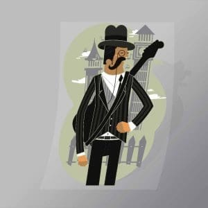 DCPC0015 Artdeco poster 2f Direct To Film Transfer Mock Up