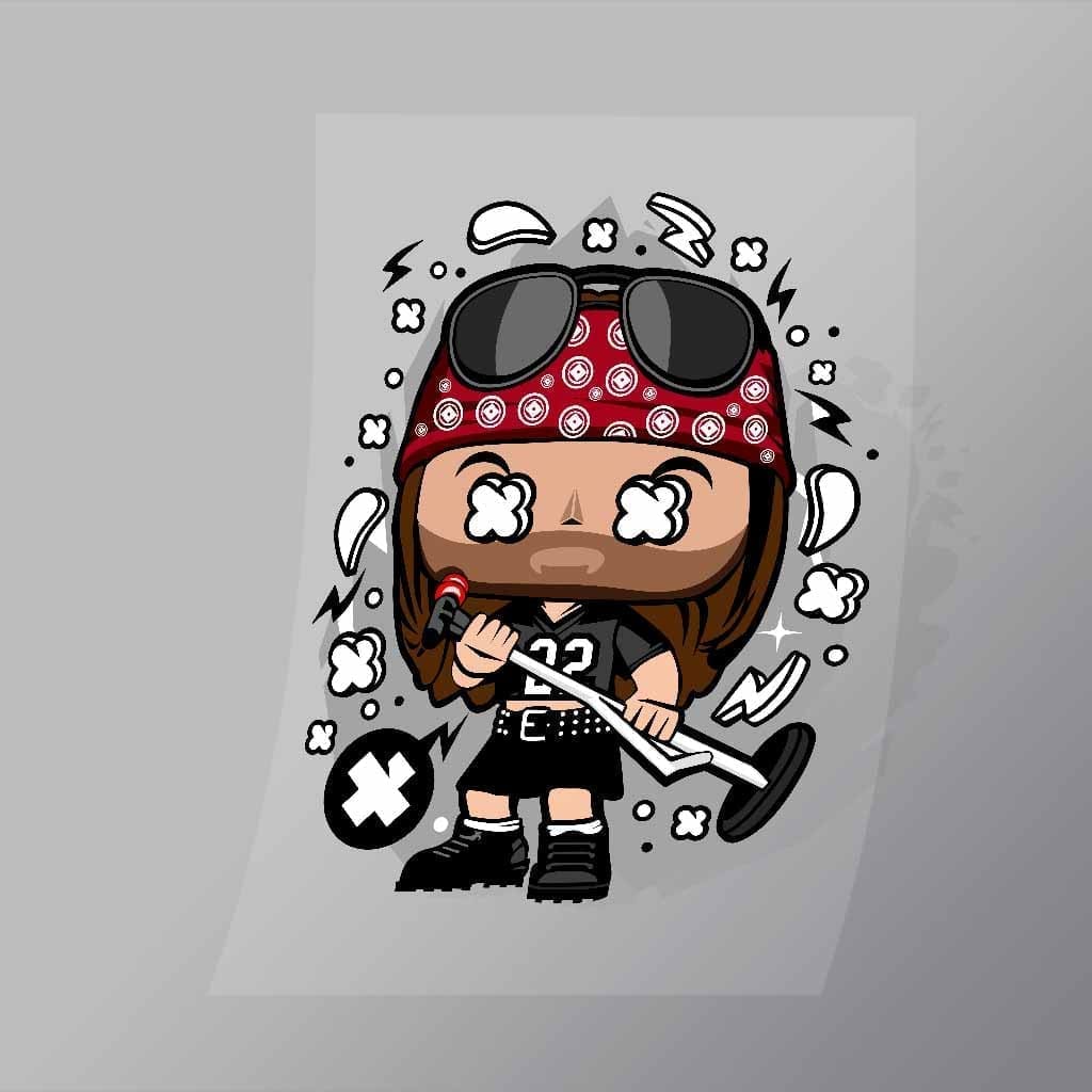 Axl Rose DTF Apparel Transfer DTF Shop