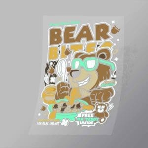 DCPC0029 Bear Bites Direct To Film Transfer Mock Up