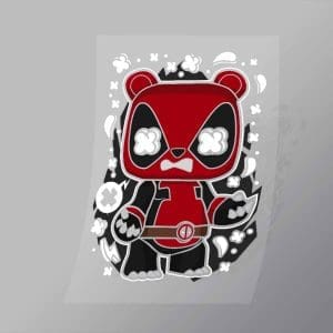 DCPC0030 Bear Deadpool Direct To Film Transfer Mock Up