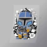 DCPC0037 Blue Mandalorian Direct To Film Transfer Mock Up