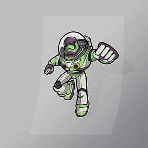 DCPC0041 Buzz Trooper Direct To Film Transfer Mock Up