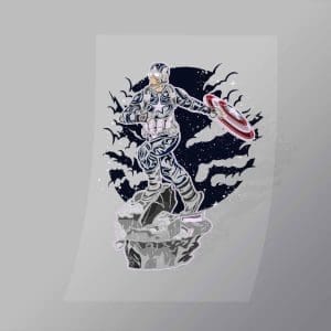 DCPC0043 CAPTAIN AMERICA Direct To Film Transfer Mock Up