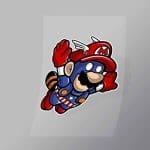 DCPC0044 Captain Mario Direct To Film Transfer Mock Up