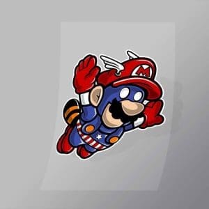 DCPC0044 Captain Mario Direct To Film Transfer Mock Up