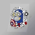 DCPC0045 Captain Minion Direct To Film Transfer Mock Up