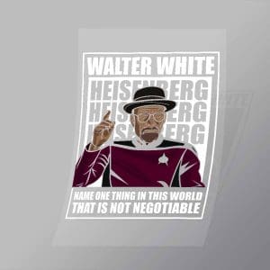 DCPC0046 Captain Pixard Heisenberg Direct To Film Transfer Mock Up