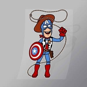 DCPC0048 Captain Woody Direct To Film Transfer Mock Up