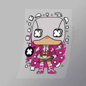 DCPC0083 Deadpool Girl Direct To Film Transfer Mock Up