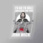 DCPC0159 John Wick Biker Direct To Film Transfer Mock Up