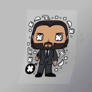 DCPC0160 John Wick Direct To Film Transfer Mock Up