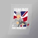DCPC0246 Paul Mccartney Scar Face Direct To Film Transfer Mock Up