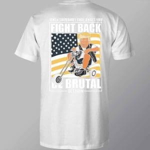 DCPC0368 Trump Biker Direct To Film Transfer White T Shirt Mock Up