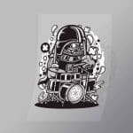 DCPC0383 Vader Drummer Direct To Film Transfer Mock Up