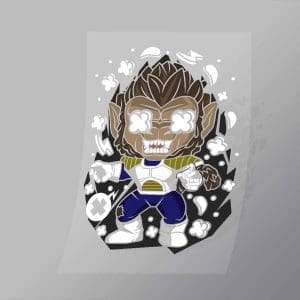 DCPC0389 Vegeta Direct To Film Transfer Mock Up