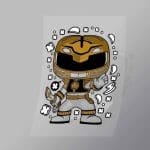 DCPC0401 White Rangers Direct To Film Transfer Mock Up