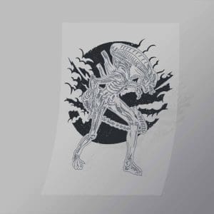 DCPC0406 Xenomorph Direct To Film Transfer Mock Up