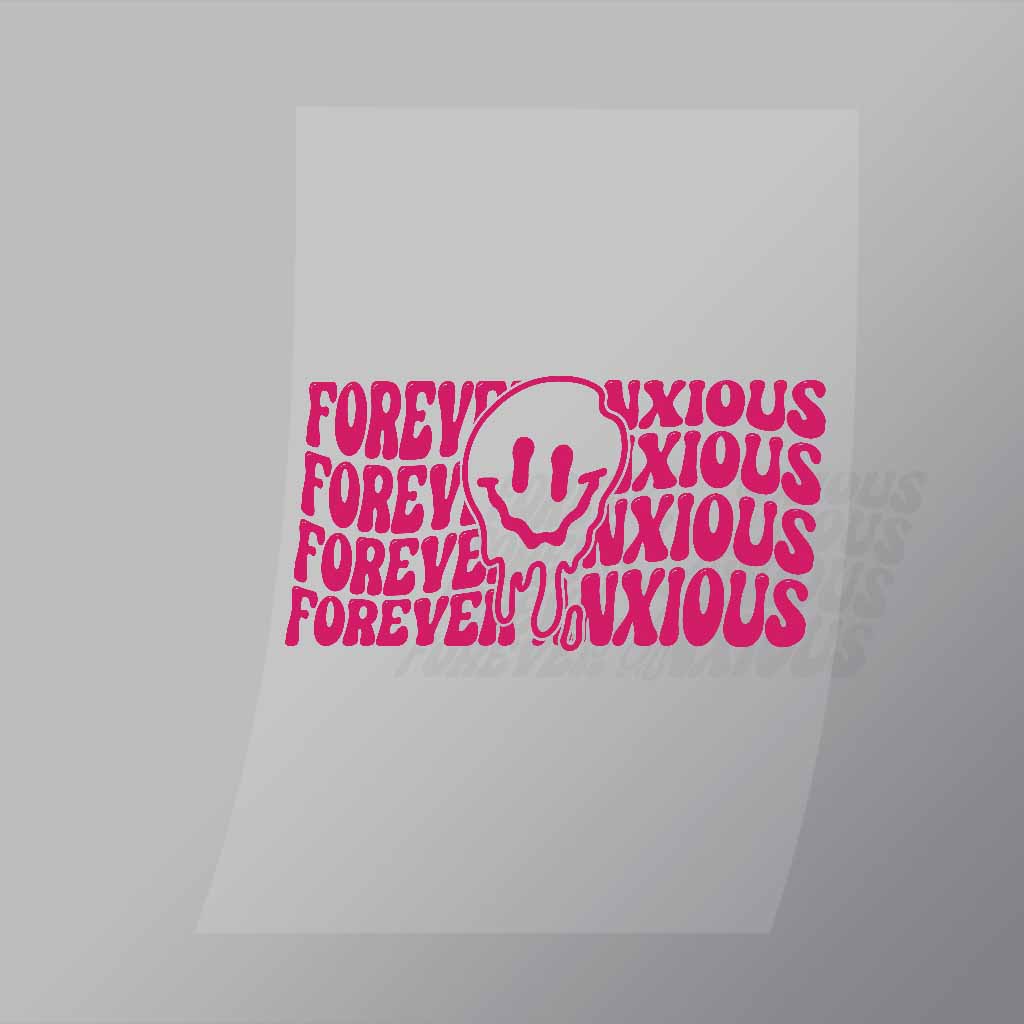 DCQA0003 Forever Anxious Repeated Direct To Film Transfer Mock Up