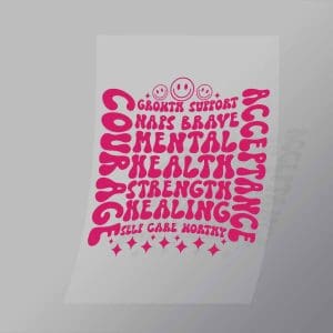 DCQA0018 Anxiety Word Art Direct To Film Transfer Mock Up
