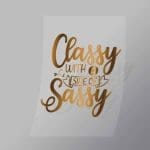 DCQS0066 Classy with a side of sassy Direct To Film Transfer Mock Up