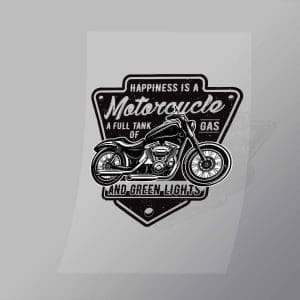 DCSB0102 Happiness Is A Motorcycle Direct To Film Transfer Mock Up