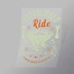 DCSB0156 Established Ride Motorcycle Direct To Film Transfer Mock Up