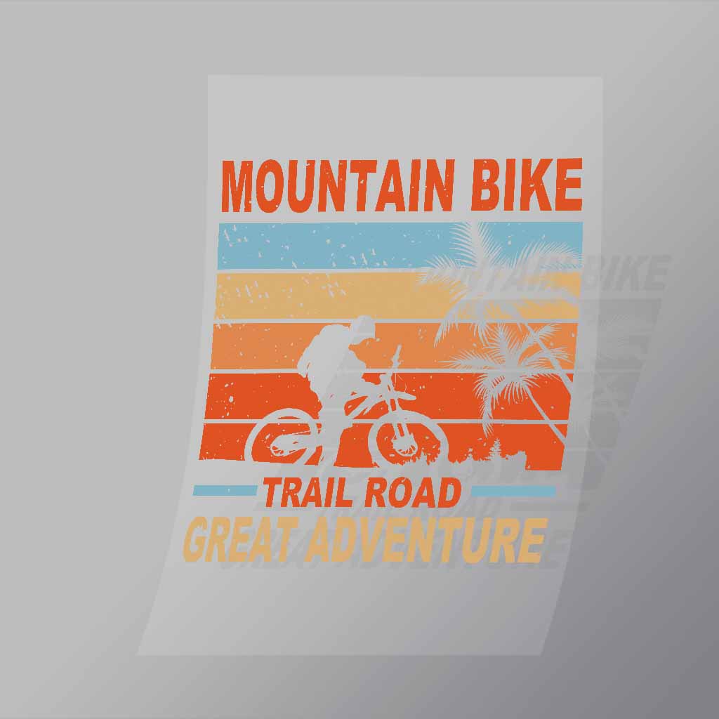 Mountain Bike Trail Road DTF Apparel Transfer - DTF Shop
