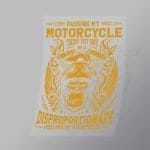 DCSB0197 Passing My Motorcycle Theory Test Gave Me A Feeling Of Greatness Yellow Direct To Film Transfer Mock Up