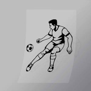DCSC0003 Soccer Player Outline Direct To Film Transfer Mock Up