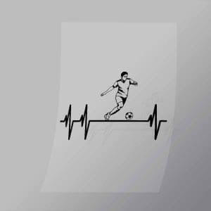 DCSC0005 Soccer Player Heartbeat Direct To Film Transfer Mock Up