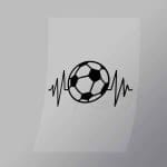 DCSC0006 Soccer Ball Heart Beat Direct To Film Transfer Mock Up