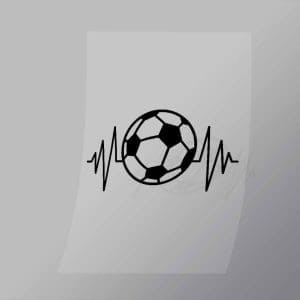 DCSC0006 Soccer Ball Heart Beat Direct To Film Transfer Mock Up