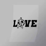 DCSC0016 Love Soccer Player Direct To Film Transfer Mock Up