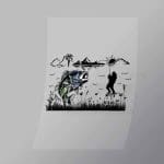 DCSF0029 Fishing Landscape Silhouette Direct To Film Transfer Mock Up