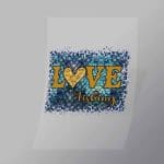 DCSF0034 Love Fishing Leopard Direct To Film Transfer Mock Up