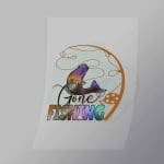 DCSF0055 Gone Fishing Galaxy Direct To Film Transfer Mock Up