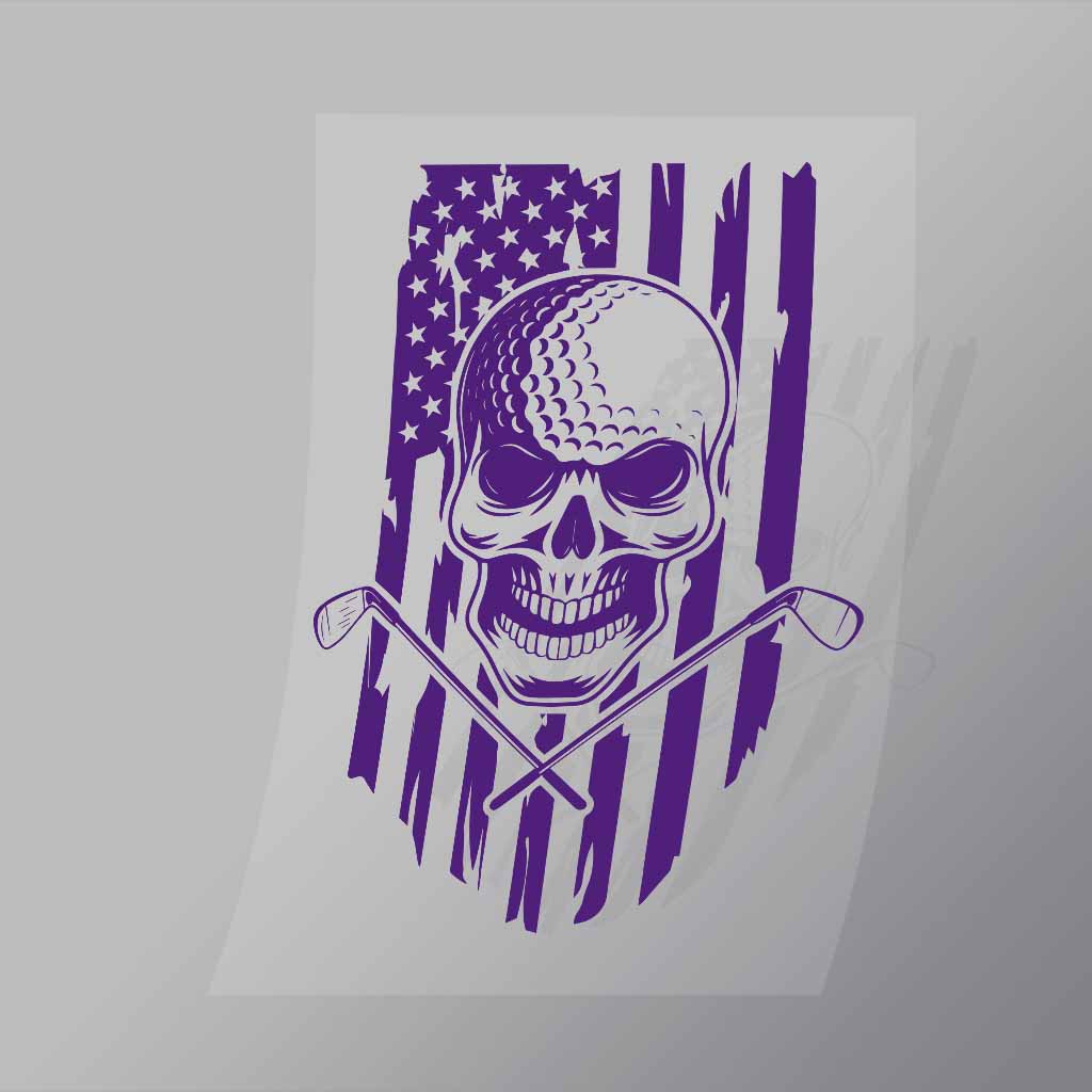 DCSG0010 Skull And Cross Irons Direct To Film Transfer Mock Up