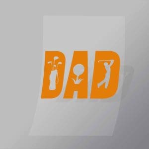 DCSG0036 Golf Dad Yellow Direct To Film Transfer Mock Up
