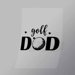 DCSG0082 Golf Dad Black Direct To Film Transfer Mock Up